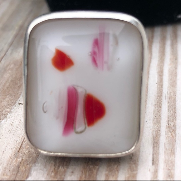 Sterling silver Glass Art Ring - Picture 13 of 16